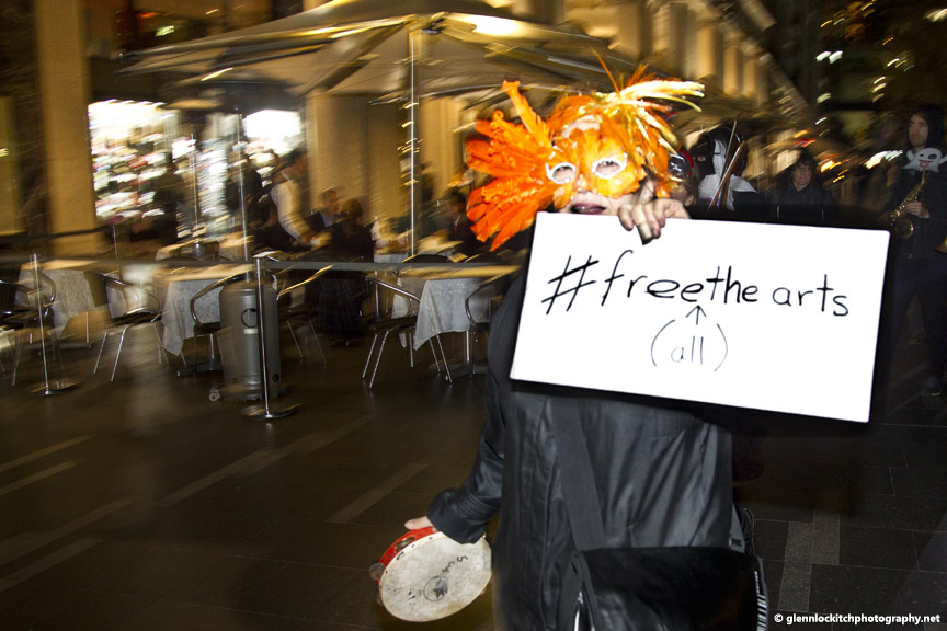 Free the Arts Protest. Sydney Opera House. © Glenn Lockitch 2015