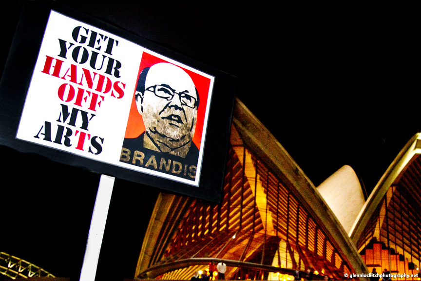 Free the Arts Protest. Sydney Opera House. © Glenn Lockitch 2015