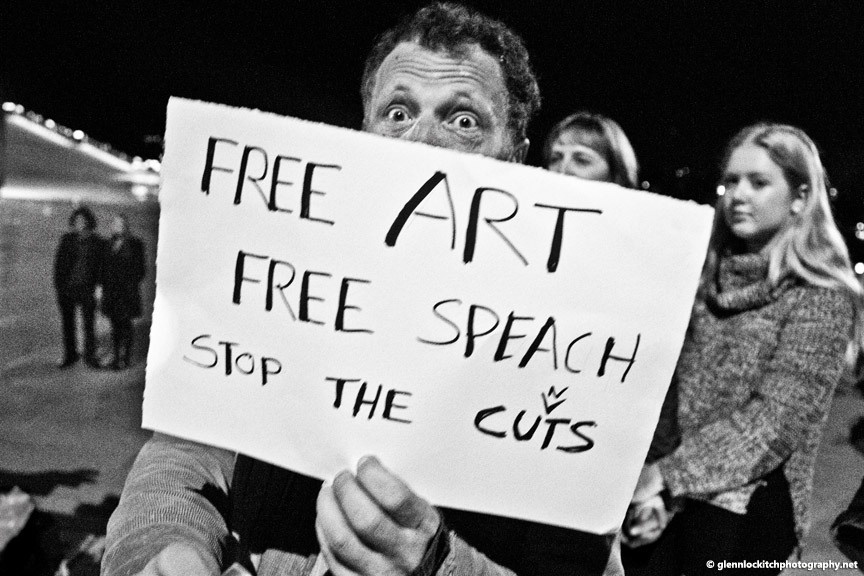 Free the Arts Protest. Sydney Opera House. © Glenn Lockitch 2015